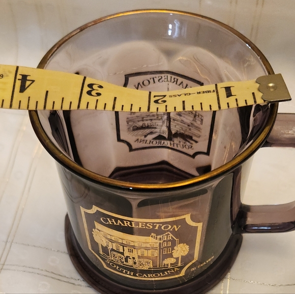 Culver 22K Gold Charleston South Carolina Souvenir Cranberry Glass Mug - Picture 6 of 12